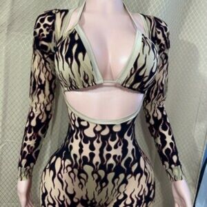 CUSTOM SEXY BARTENDER EXOTIC ROMPER WEAR RAVE OUTFIT stripper